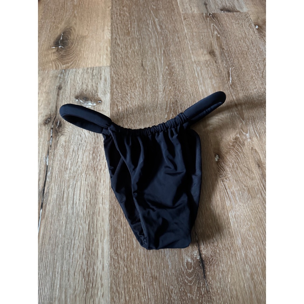 Isa Boulder Black Ruched‎ Bikini Bottoms Swimwear Size XS